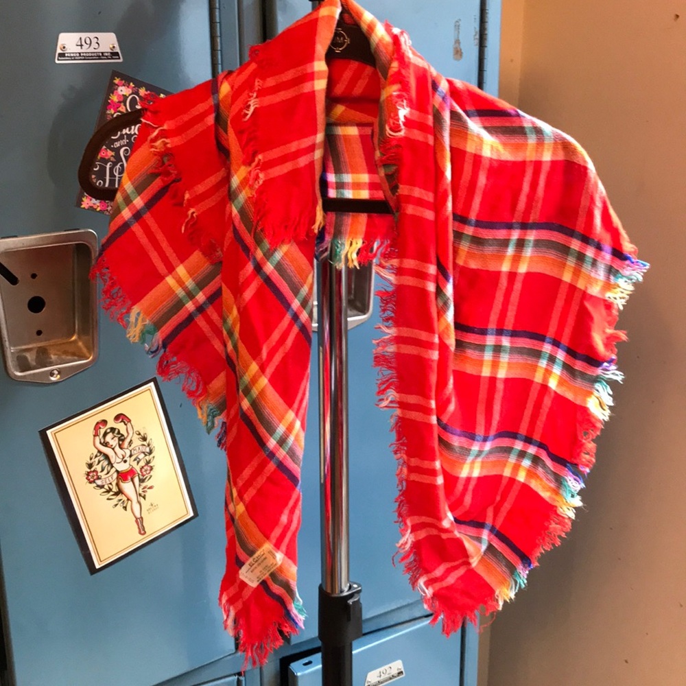 Echo Bright Multicolored Plaid Scarf